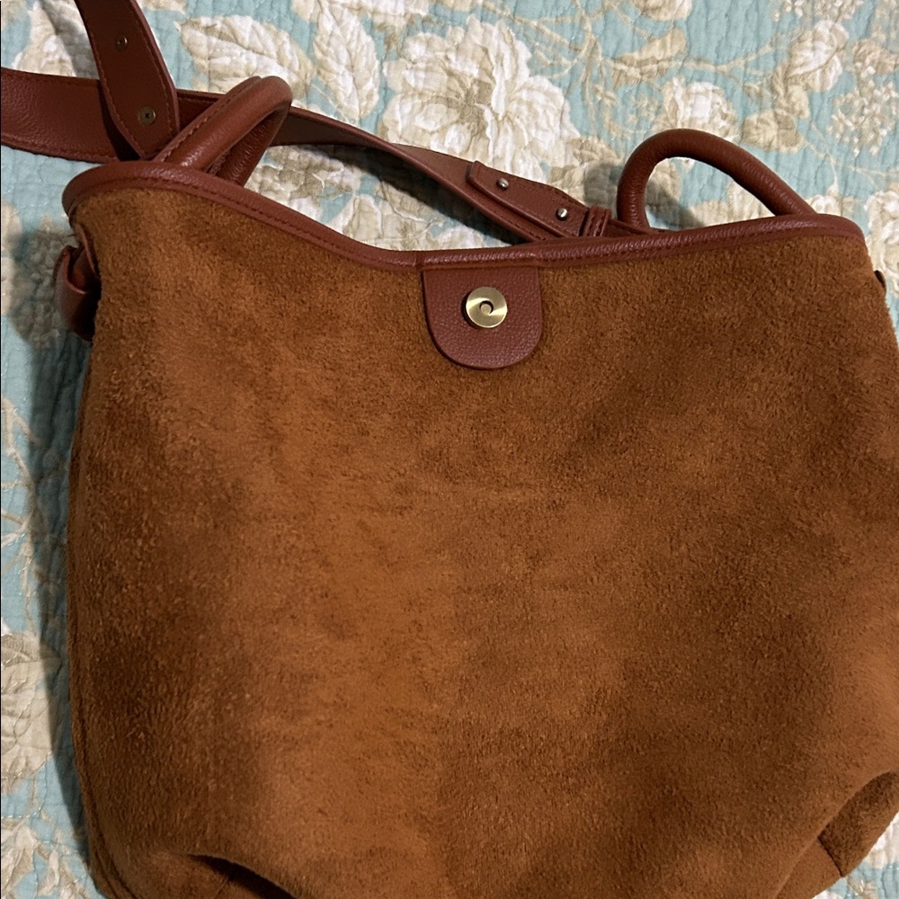Elegant Brown Vegan Leather Tote Bag Set - Picture 7 of 11